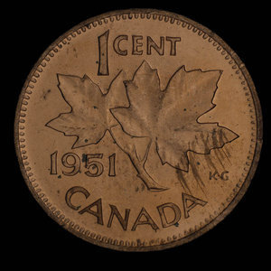 Canada, George VI, 1 cent : 1951