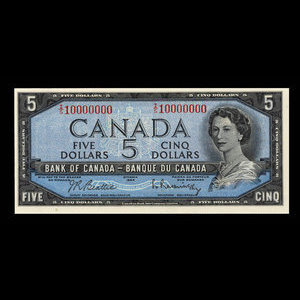Canada, Bank of Canada, 5 dollars : 1954