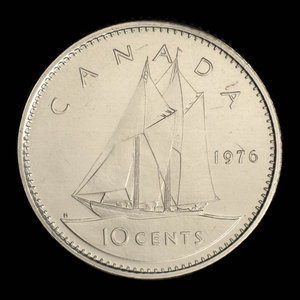 Canada, Elizabeth II, 10 cents : 1976