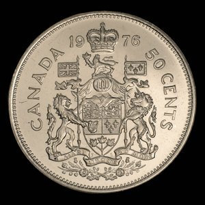Canada, Elizabeth II, 50 cents : 1976