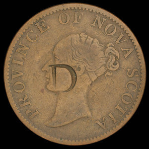 Canada, Province of Nova Scotia, 1/2 penny : 1843