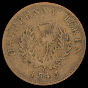 Canada, Province of Nova Scotia, 1/2 penny : 1843