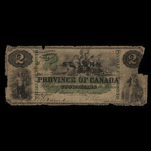 Canada, Province of Canada, 2 dollars : October 1, 1866