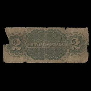 Canada, Province of Canada, 2 dollars : October 1, 1866