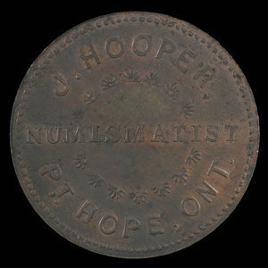 Canada, J. Hooper, no denomination : 1895
