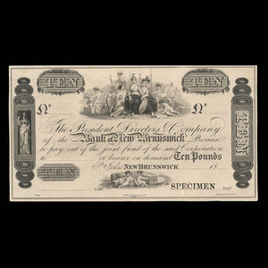 Canada, Bank of New Brunswick, 10 pounds : 1837