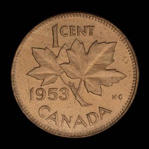 Canada, Elizabeth II, 1 cent : 1953