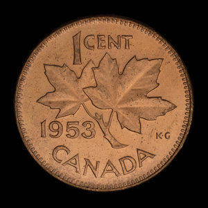 Canada, Elizabeth II, 1 cent : 1953