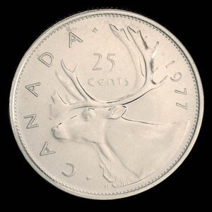 Canada, Elizabeth II, 25 cents : 1977