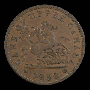 Canada, Bank of Upper Canada (York), 1 penny : 1850