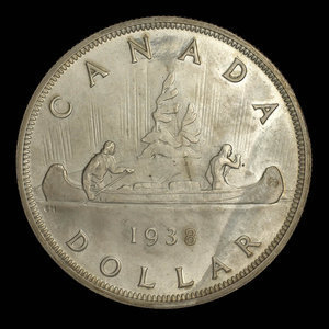 Canada, George VI, 1 dollar : 1938