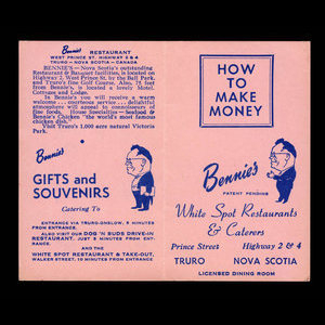 Canada, Bennie's Restaurant, no denomination : 1950