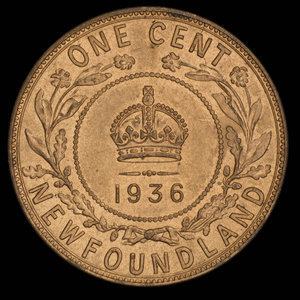 Canada, George V, 1 cent : 1936