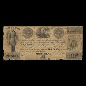 Canada, Thos. & Wm. Molson, 20 sous : September 1, 1837