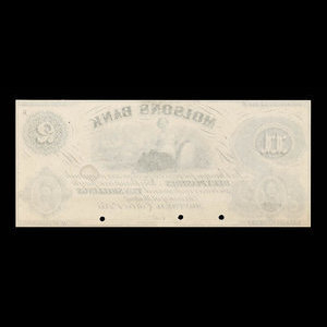 Canada, Molsons Bank, 2 piastres : October 1, 1855