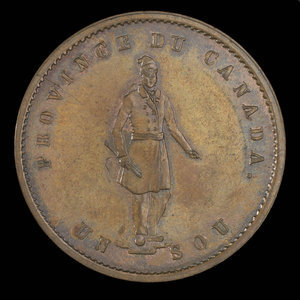 Canada, Quebec Bank, 1/2 penny : 1852