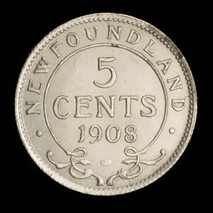 Canada, Edward VII, 5 cents : 1908