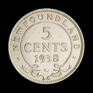 Canada, George VI, 5 cents : 1938