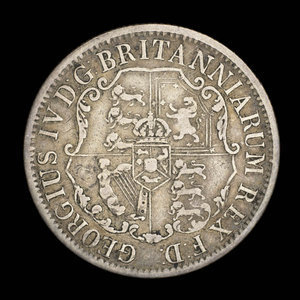 Great Britain, George IV, 1/4 dollar : 1822