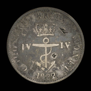 Great Britain, George IV, 1/4 dollar : 1822