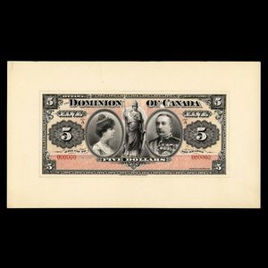 Canada, Dominion of Canada, 5 dollars : January 2, 1902