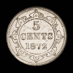 Canada, Victoria, 5 cents : 1872