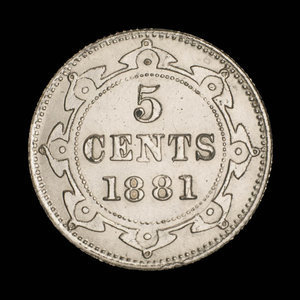 Canada, Victoria, 5 cents : 1881