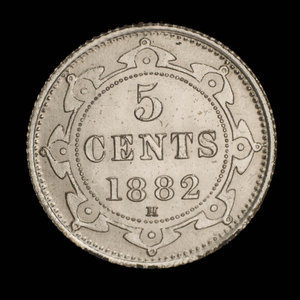 Canada, Victoria, 5 cents : 1882