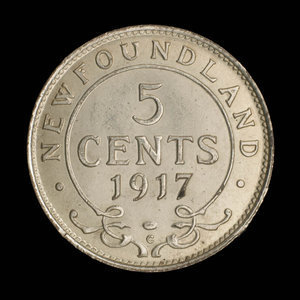 Canada, George V, 5 cents : 1917