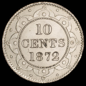 Canada, Victoria, 10 cents : 1872