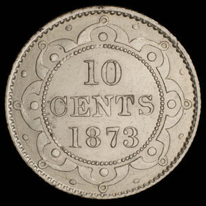 Canada, Victoria, 10 cents : 1873