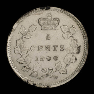 Canada, Victoria, 5 cents : 1900