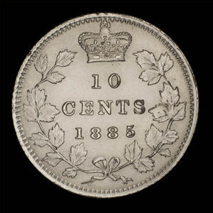 Canada, Victoria, 10 cents : 1885