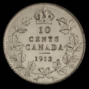 Canada, George V, 10 cents : 1913