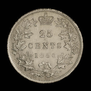 Canada, Victoria, 25 cents : 1886