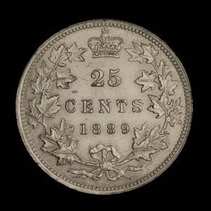 Canada, Victoria, 25 cents : 1889