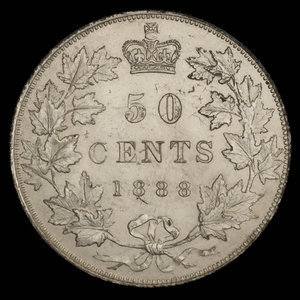 Canada, Victoria, 50 cents : 1888