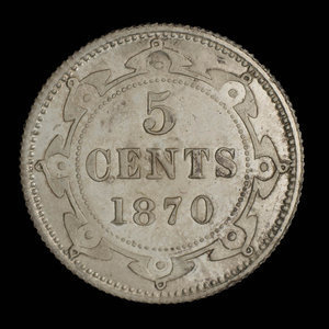 Canada, Victoria, 5 cents : 1870