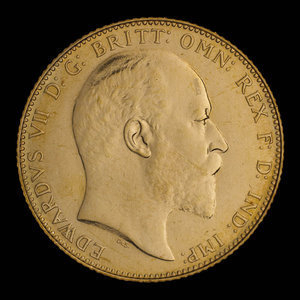 Canada, Edward VII, 1 sovereign : 1908