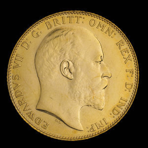 Canada, Edward VII, 1 sovereign : 1909