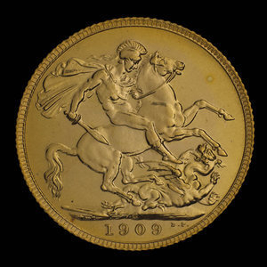 Canada, Edward VII, 1 sovereign : 1909