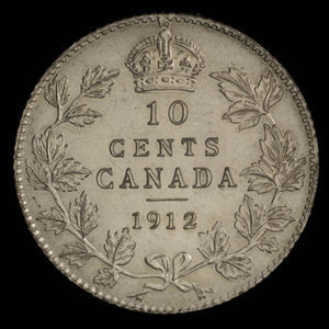 Canada, George V, 10 cents : 1912