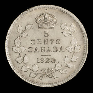 Canada, George V, 5 cents : 1920