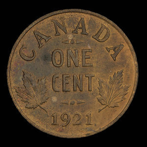 Canada, George V, 1 cent : 1921