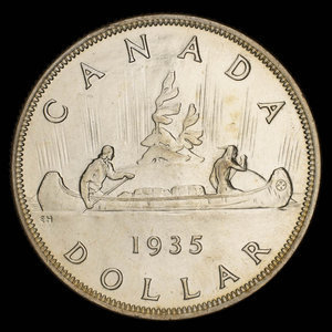 Canada, George V, 1 dollar : 1935