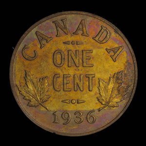 Canada, George V, 1 cent : 1936