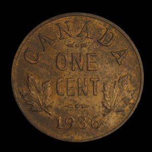 Canada, George V, 1 cent : 1936