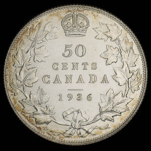 Canada, George V, 50 cents : 1936