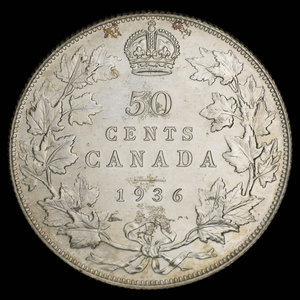 Canada, George V, 50 cents : 1936
