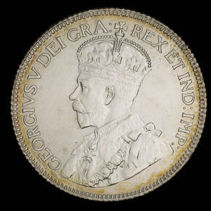 Canada, George V, 25 cents : 1936